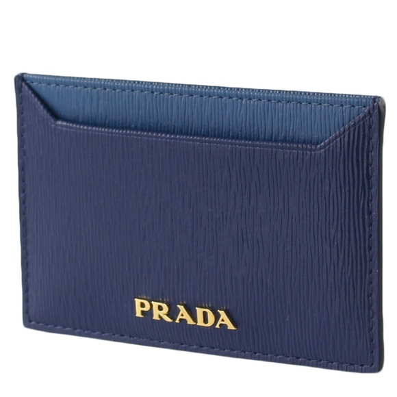 Prada Handbags - Prada Two Tone Blue Card Holder Wallet Prada Handbags - Prada Two Tone Blue Card Holder Wallet